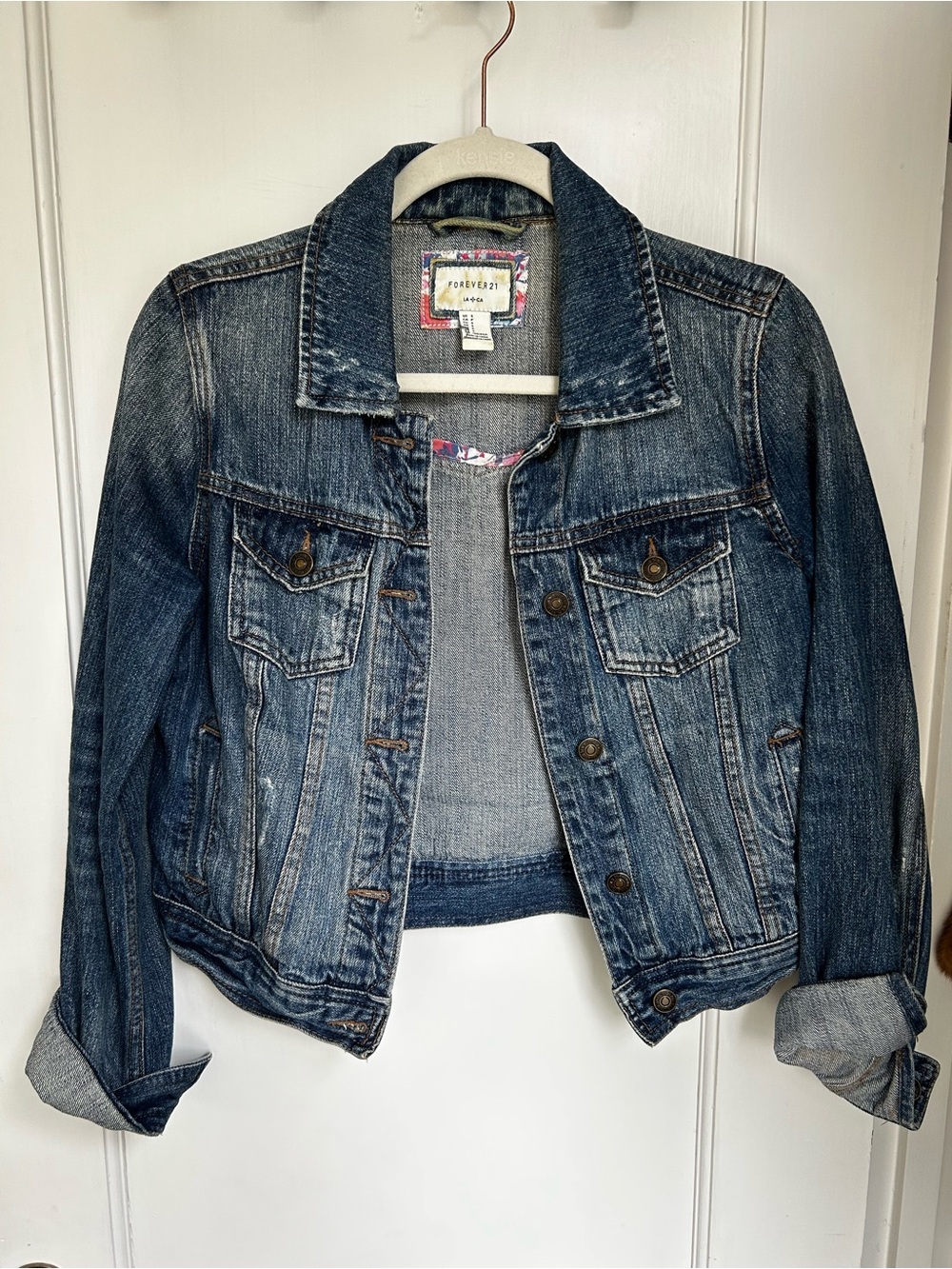 Vintage Forever 21 Women's Blue Jean Jacket